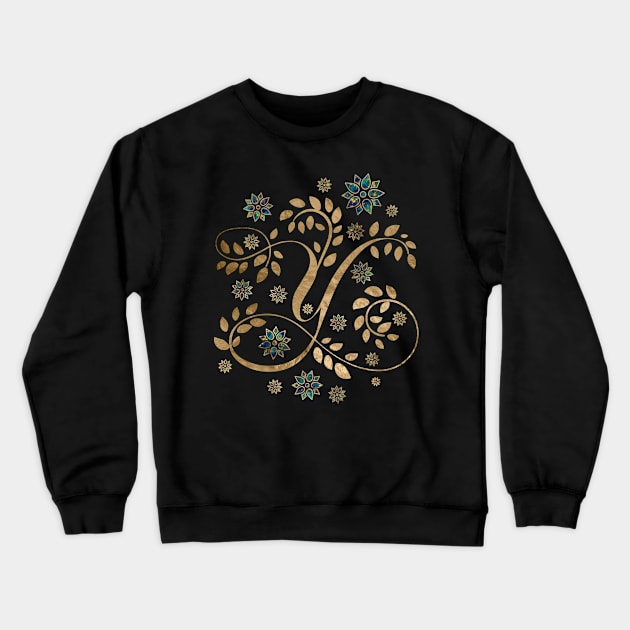 Luxury Golden Calligraphy Monogram with letter Y Crewneck Sweatshirt by Nartissima